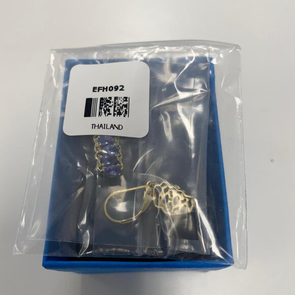 JTV Blue Tanzanite 18k Yellow Gold Over Sterling Silver Dangle Earrings 1.96ctw - Picture 7 of 9